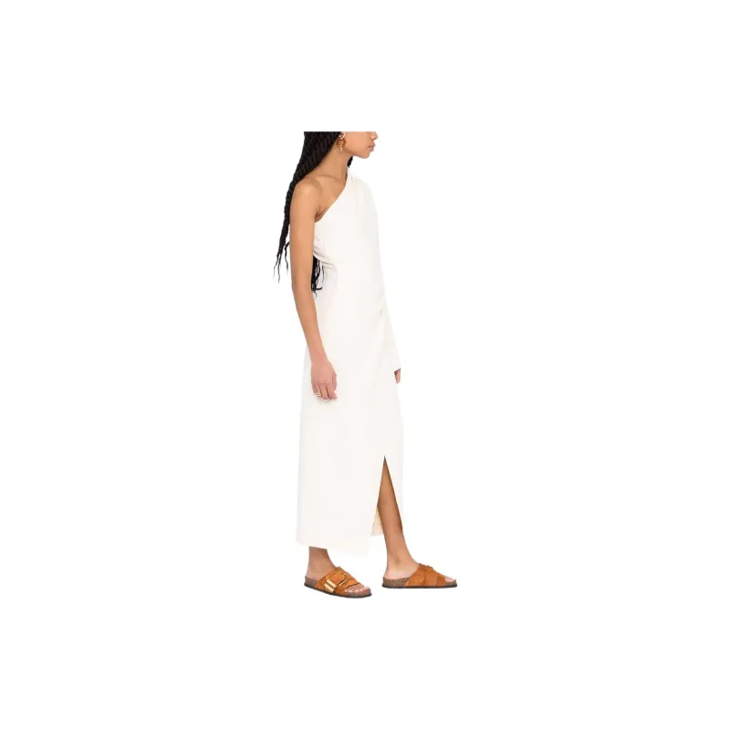NANUSHKA One shoulder Midi Wrap Dress-3