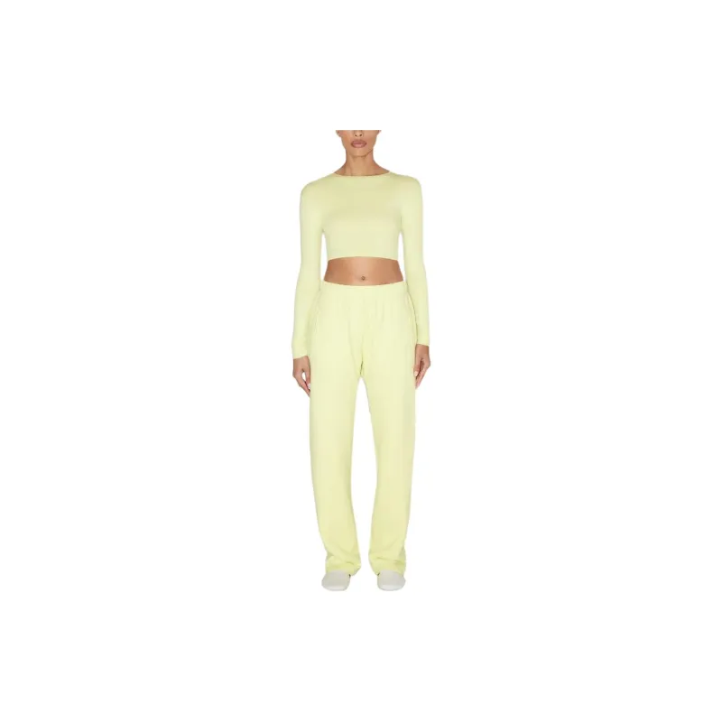 Khy SS24 DROP 003 Fleece Straight Leg Pant Casual Pants Women's LIMONCELLO/Lemon Yellow-1