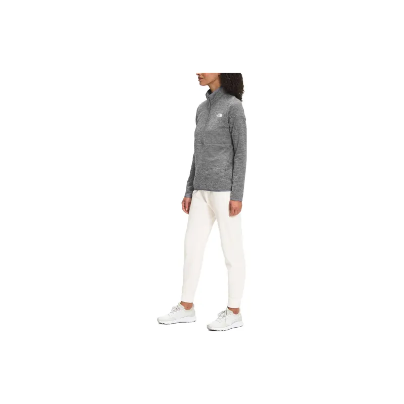 THE NORTH FACE Canyonlands Fleece Front Zip Pullover Tnf Medium Grey Heather-1