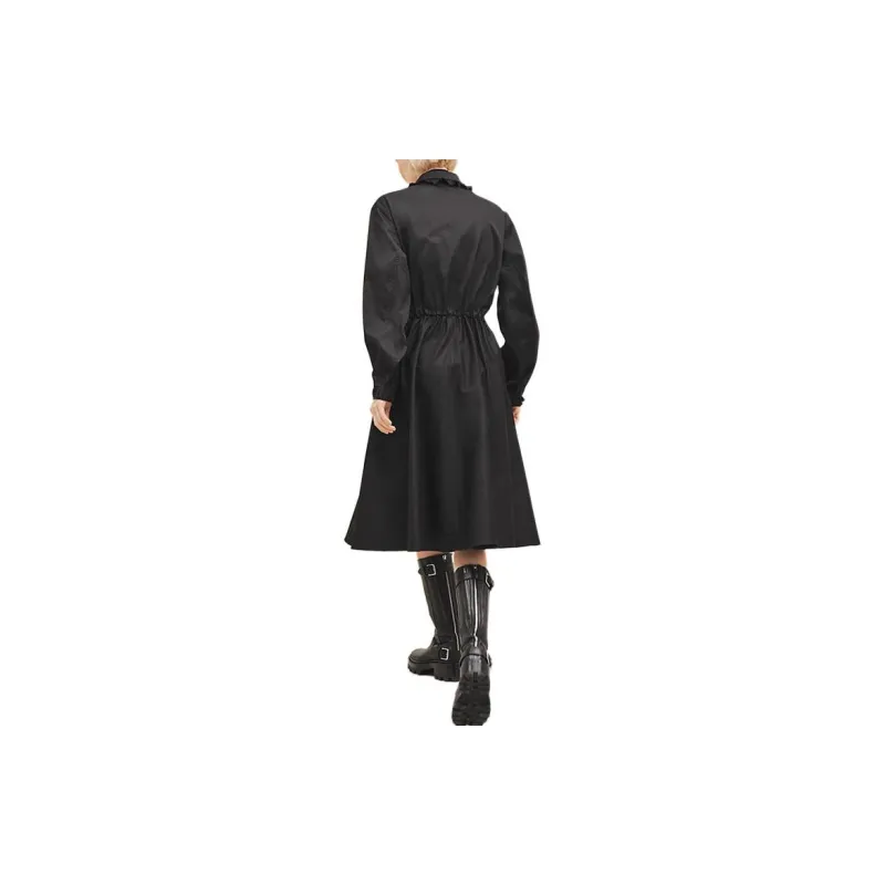 HERMES FW24 Long Sleeved Dresses Women's Black-2