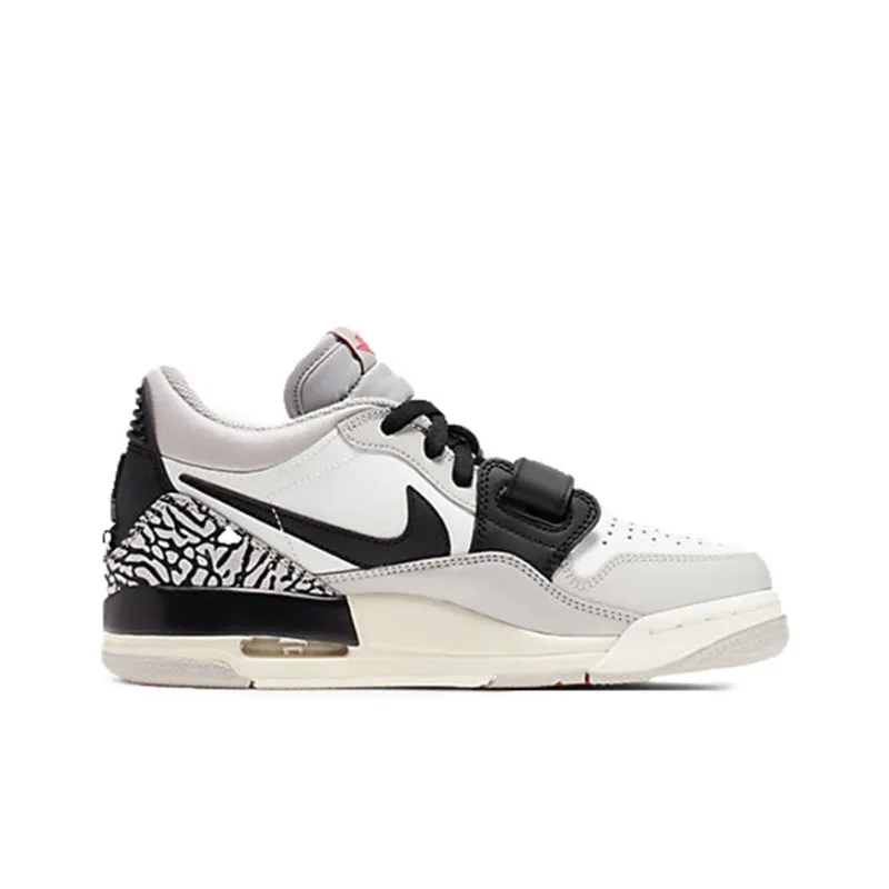 Jordan Legacy 312 Low Tech Grey Fire Red Black GS-1
