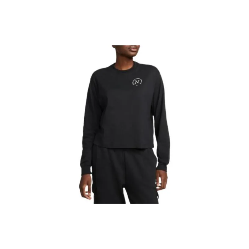 Nike Drop Shoulder Sleeve T-Shirt Women's Black-3