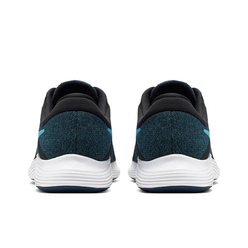 Nike REVOLUTION 4 Slip Resistant Shock Absorbers Low Top Kids' Running Shoes Black Blue Teenagers-4