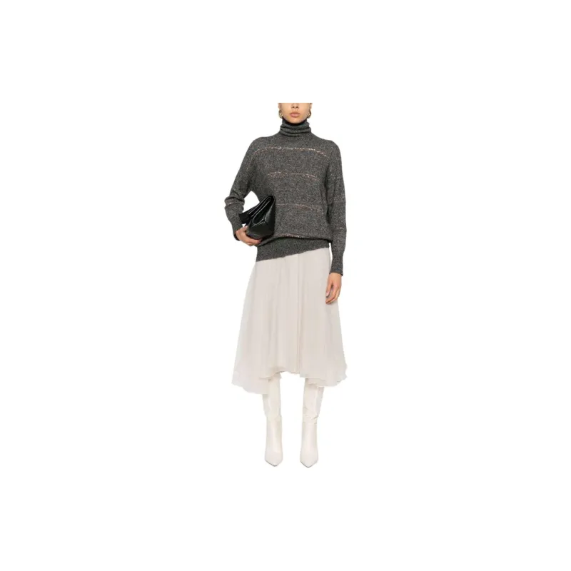 Brunello Cucinelli Oversized Turtleneck Knitted Jumper-1