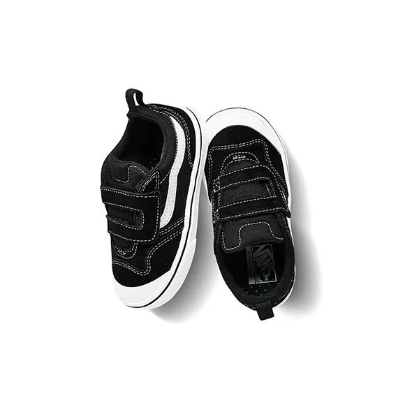 Vans Comfycush New Skool V Anti-Slip Wear-Resistant Low-Top Toddler Shoes Black White Infant And Toddler-2