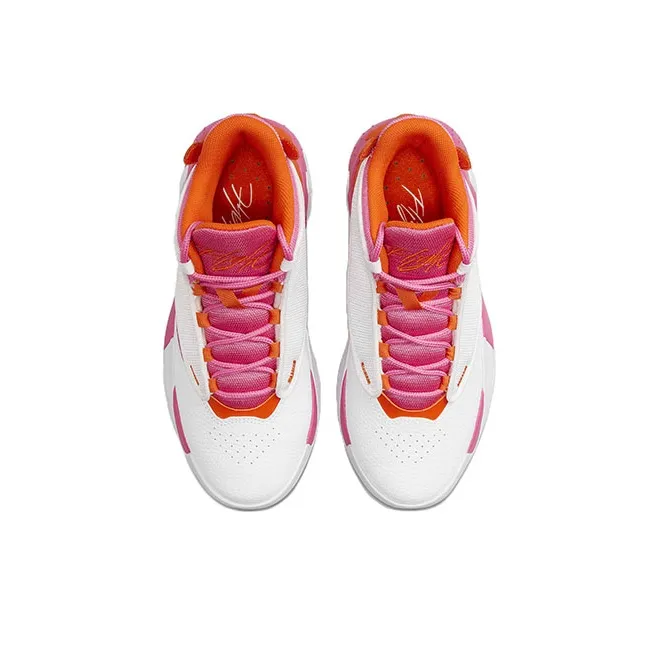 Jordan Max Aura 4 Mid Top Performance Basketball Shoes White Pink Teenagers-3