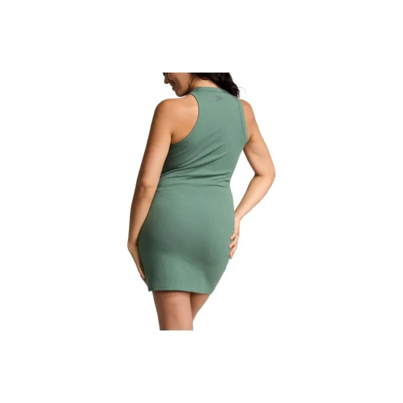 Victoria's Secret PINK CONTOUR RIBBED MINI DRESS/Forest Pine Sleeveless Dress Women's Forest Green-2
