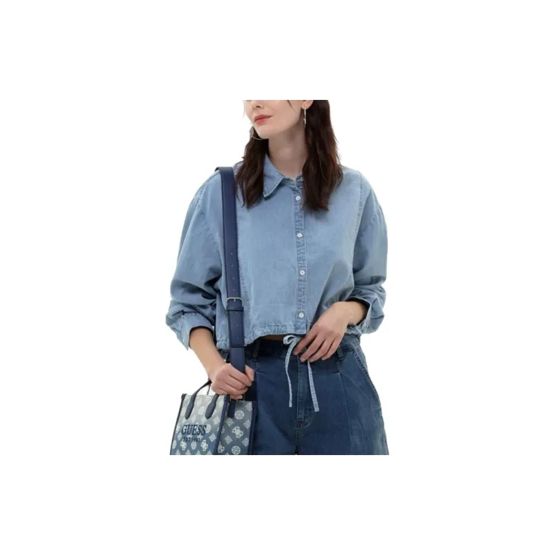 GUESS Shirts Women's Medium Blue-3