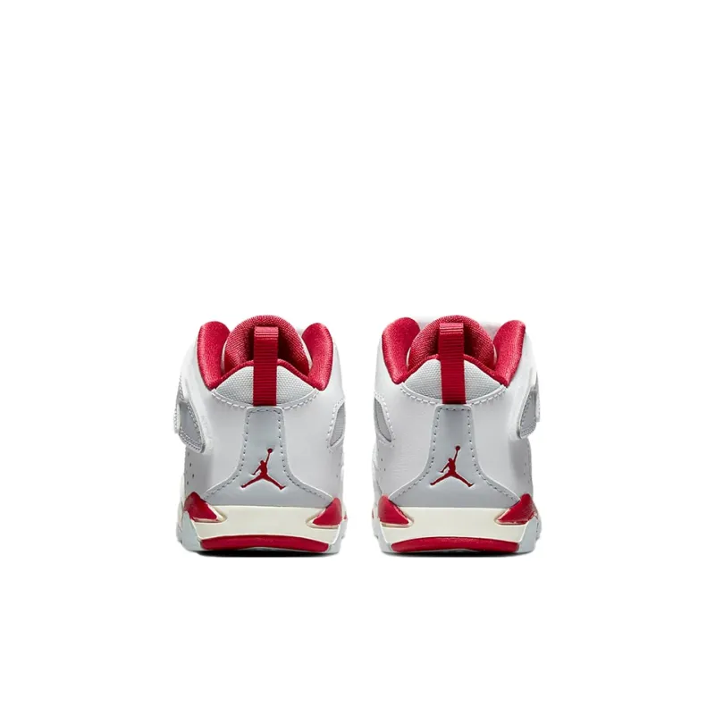 Jordan FLTCLB '91 Anti-Slip Wear-Resistant Mid-Top Vintage Basketball Shoes White Red Infant And Toddler-4