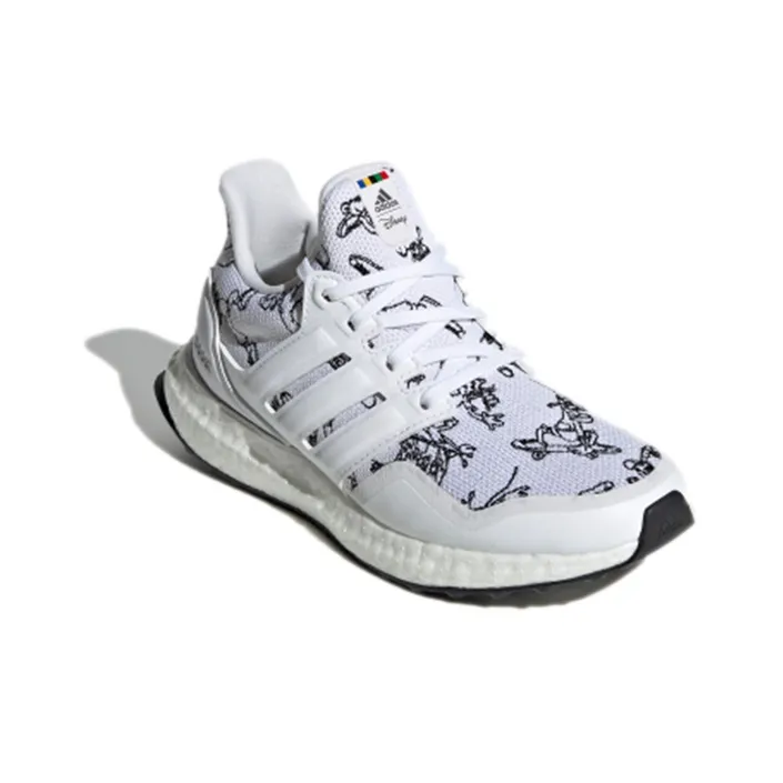 Disney x Adidas ULT J Anti Slip Wear Resistant Low Top Kids' Running Shoes White Gray Teenagers-2