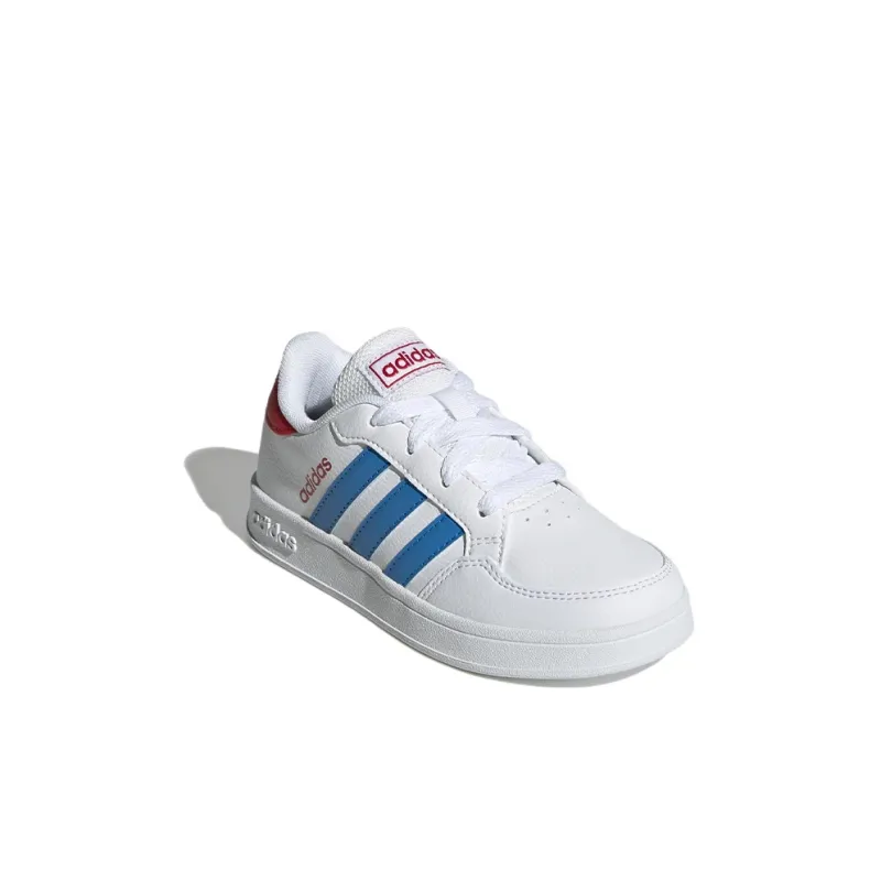 Adidas Neo Breaknet Anti Slip Wear Resistant Low Top Skateboard Shoes White Blue Kids'-2