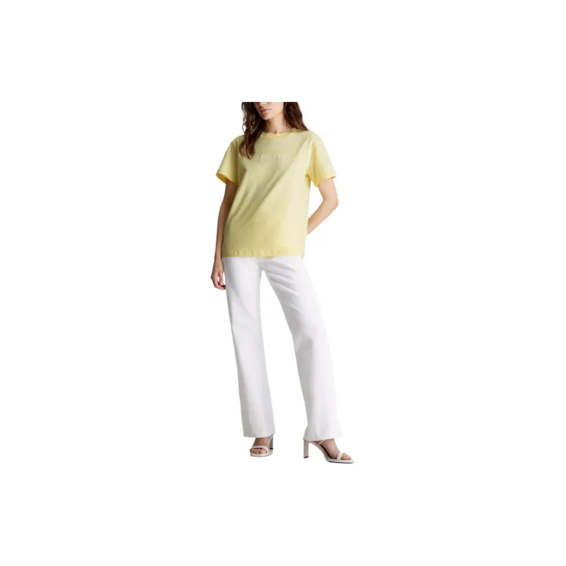 CALVIN KLEIN T-Shirt Women's Touch Me Not Yellow Europe Version-1