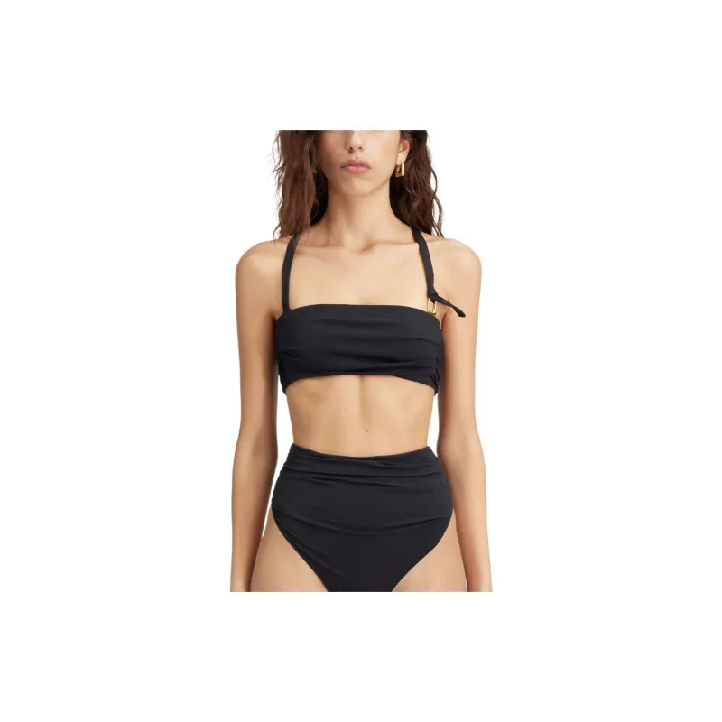 Jacquemus Cross-Back Draped Bikini Top-2