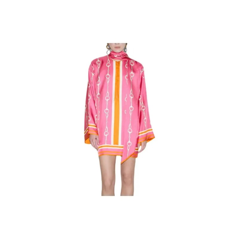 GUCCI Long Sleeved Dresses Women's Pink-2