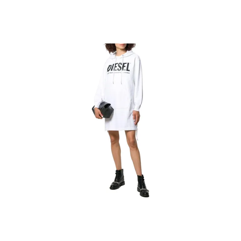 DIESEL Long-Sleeved Dresses Women's White-1