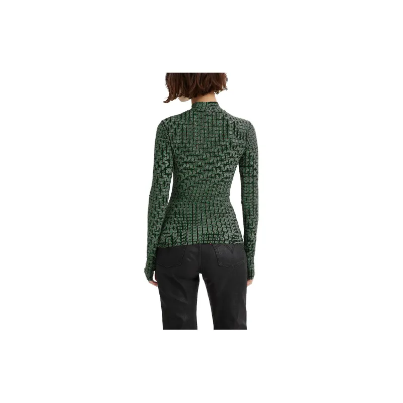 Levis T-Shirts Women's Dark Green-3