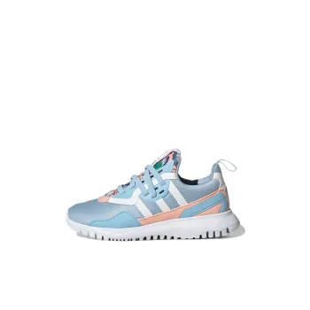 Adidas Originals Flex Collection El C Wear Resistant Low Top Kids' Running Shoes Light Blue Children Aged 3 7 Years Old