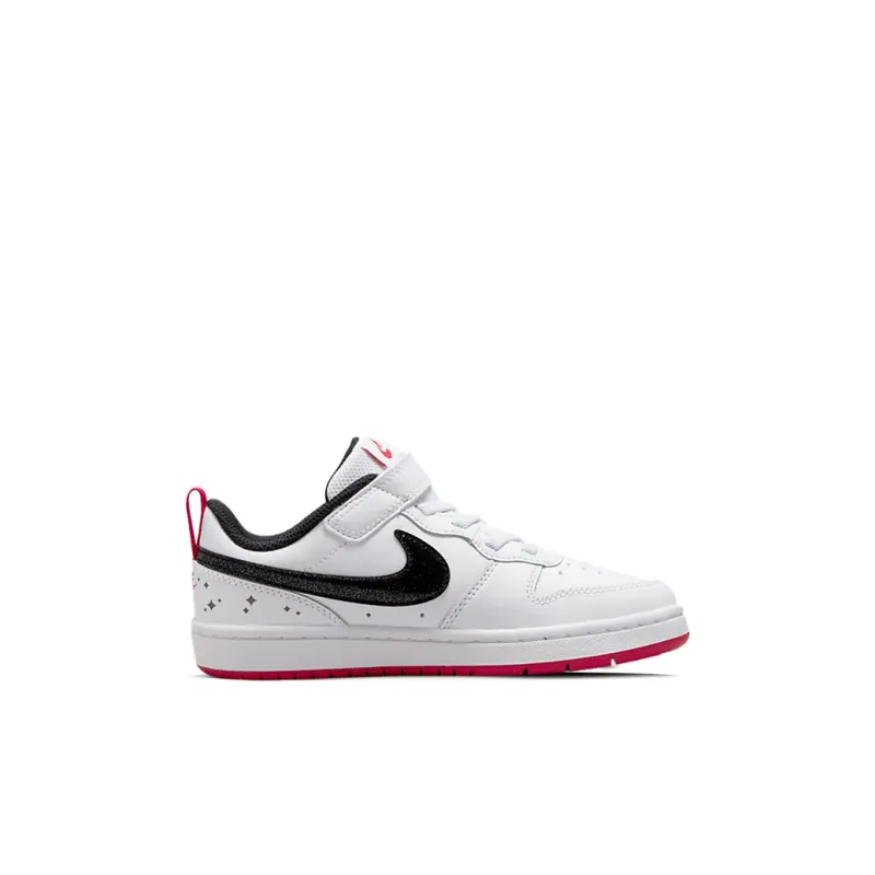 Nike Low 2 SE Low Top Skateboard Shoes White Black Children Aged 3 7 Years Old-1