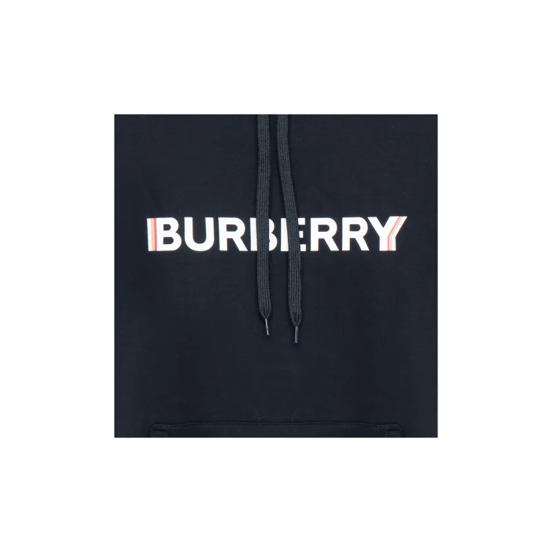 Burberry Women's Logo Print Hooded Sweatshirt Black-4