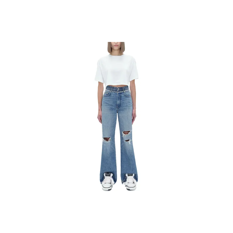 AMIRI Wide leg Cotton Jeans-1