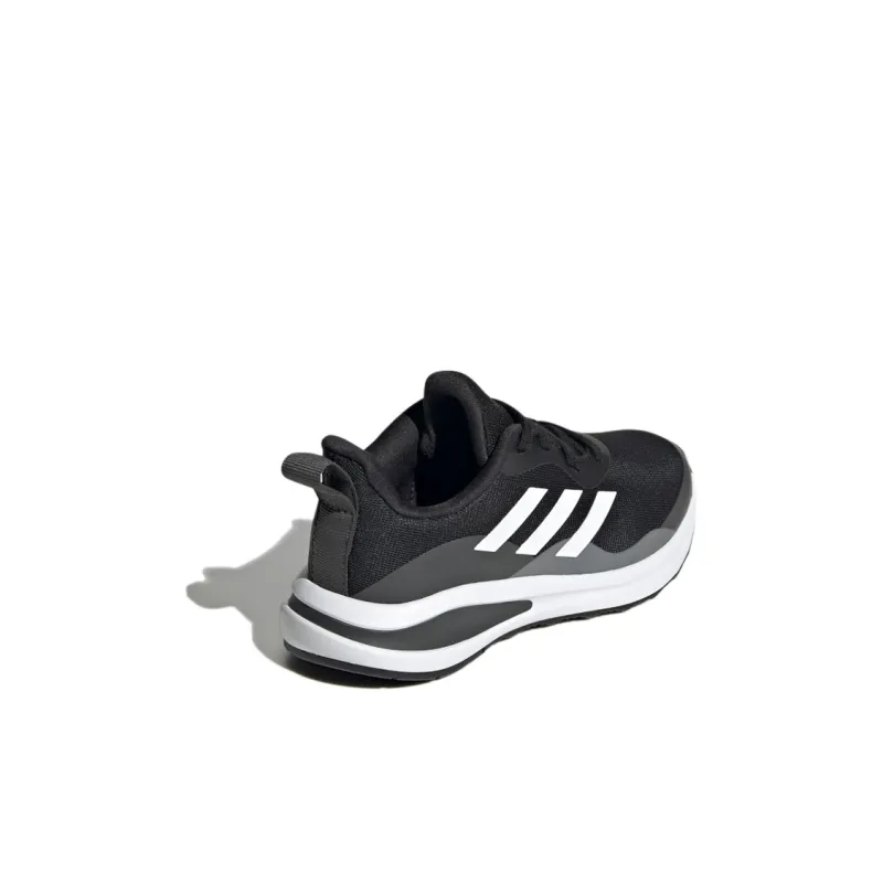 Adidas FortaRun J Lace Running K Abrasion Resistant Breathable Low Top Sports Casual Shoes Black White Kids'-3