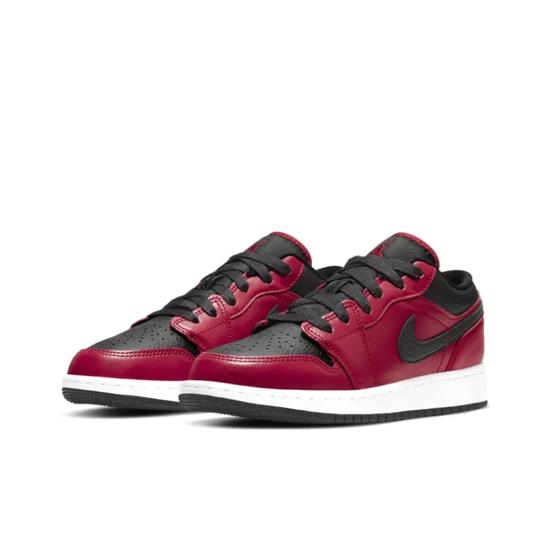 Jordan 1 Low Gym Red Black Pebbled GS-2