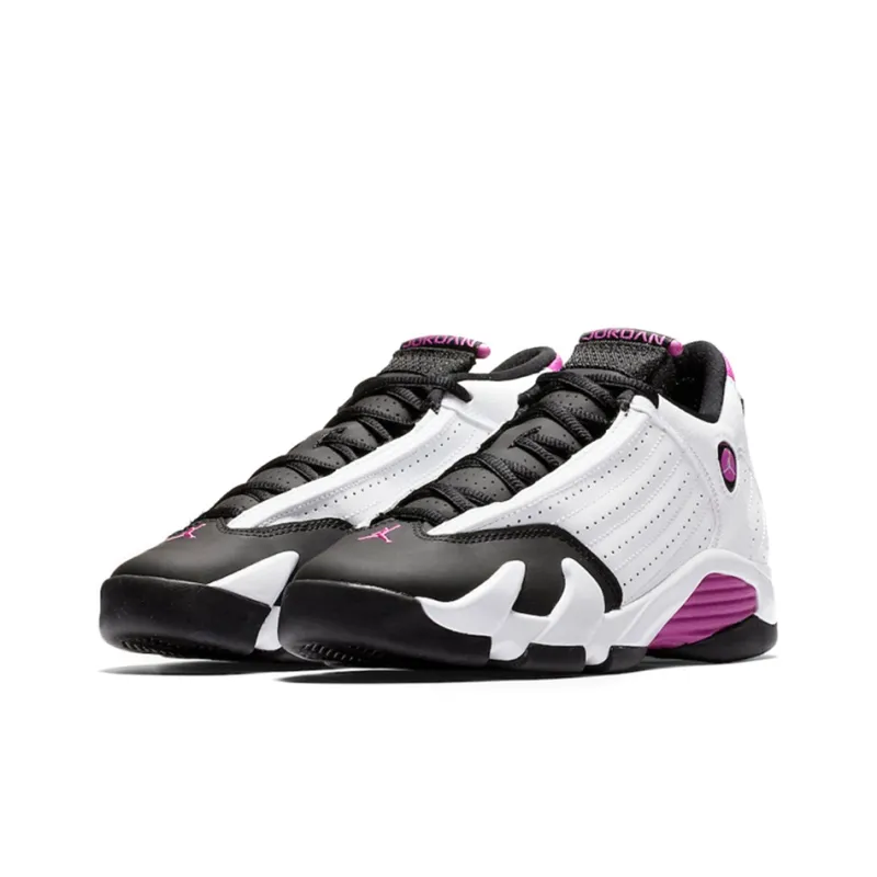 Jordan 14 Retro Fuchsia Flash Black Toe GS-2
