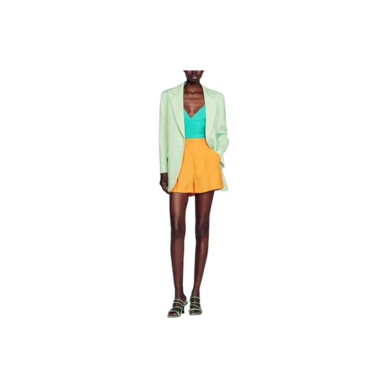 Sandro BLAZER Jackets Coats Women's Light Green-1
