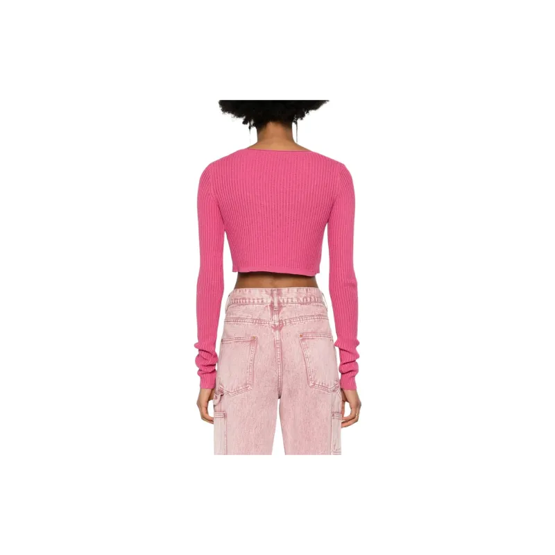 Blumarine Logo plaque Cropped Cardigan-1