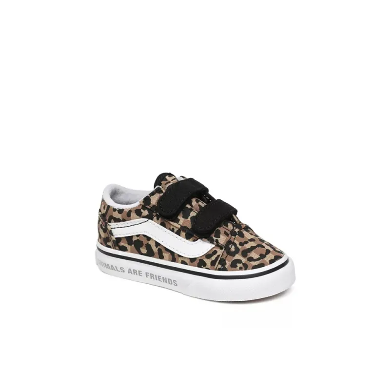 Baby Vans Old Skool Anaheim Checkerboard V Non slip Lightweight Low Top Skateboard Shoes Leopard Print-3
