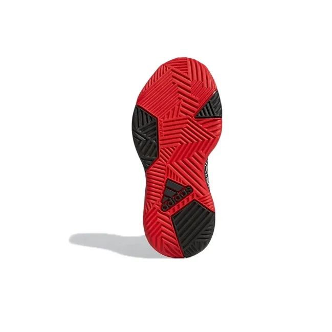 Adidas OwnTheGame CNY K Anti Slip Wear Resistant Mid Top Children's Basketball Shoes Black Red Kids'-5
