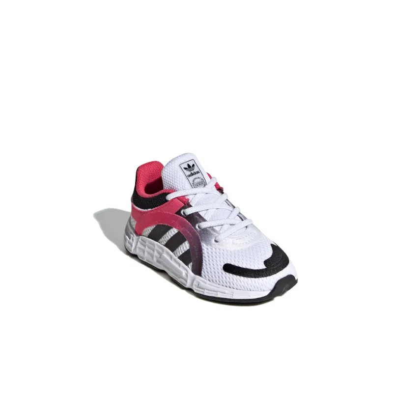 Adidas Originals Sonkei El I Abrasion Resistant Low Top Toddler Shoes Pink White Black Infant And Toddler-2