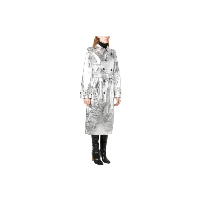 NILI LOTAN Leather Jacket Women's Silver-3