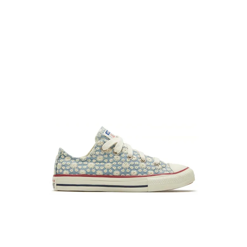 Converse Chuck Taylor All Star Low Top Canvas Shoes Blue White Children Aged 3 7 Years Old-1