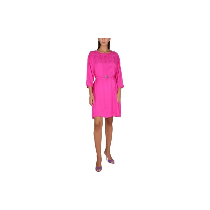 MOSCHINO Belted waist Long sleeve Dress-3
