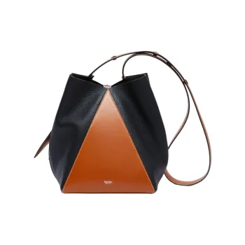 MaxMara Calfskin Bucket Bags Shoulder Bag Crossbody Bag Medium Size Women's Rusty