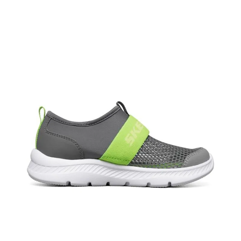 Skechers Comfy Flex 2.0 Slip Resistant Cushioning Abrasion Resistant Low Top Kids Lifestyle Shoes Ash Lemon Teenagers-1