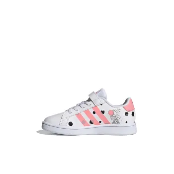 Adidas Neo GRAND COURT Low Top Kids' Skateboarding Shoes White Pink Black Children Aged 3 7 Years Old