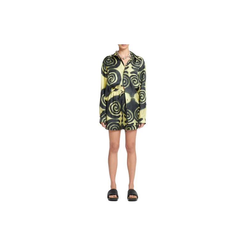 NANUSHKA Sabrin Spiral print Silk Shirt-1