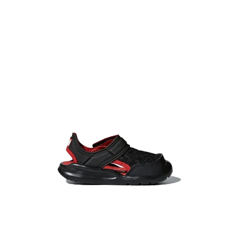 Adidas Fortaswim I Low-Top Toddler Shoes Black Red Infant And Toddler-1