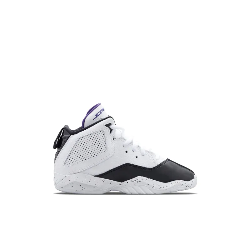 Jordan B'Loyal Shock Absorbers Mid Top Children's Basketball Shoes White Black Children Aged 3 7 Years Old-2