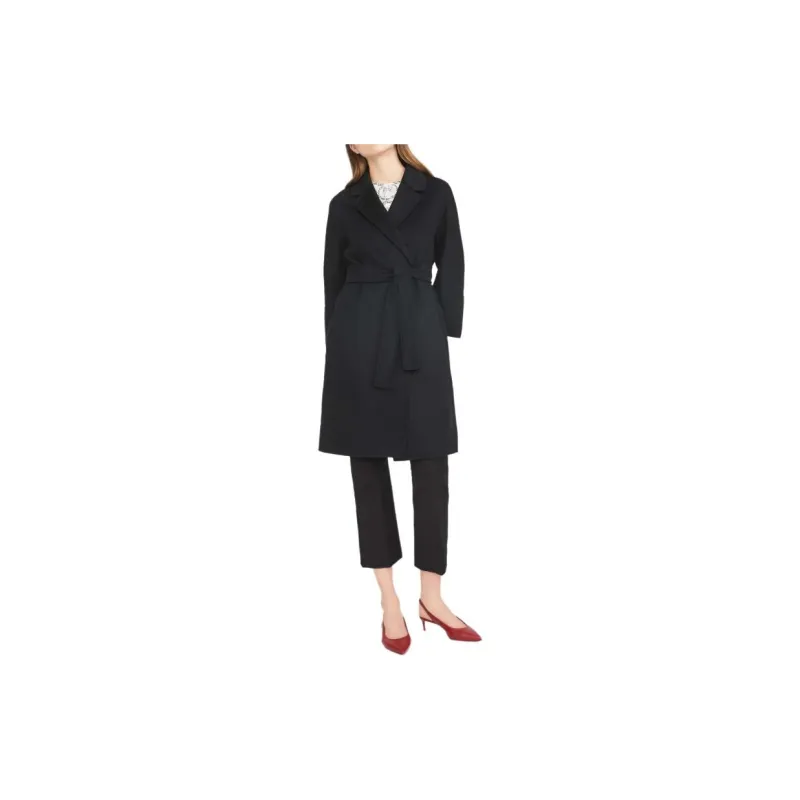 'S MAX MARA Tied Waist Long Sleeved Coat-1