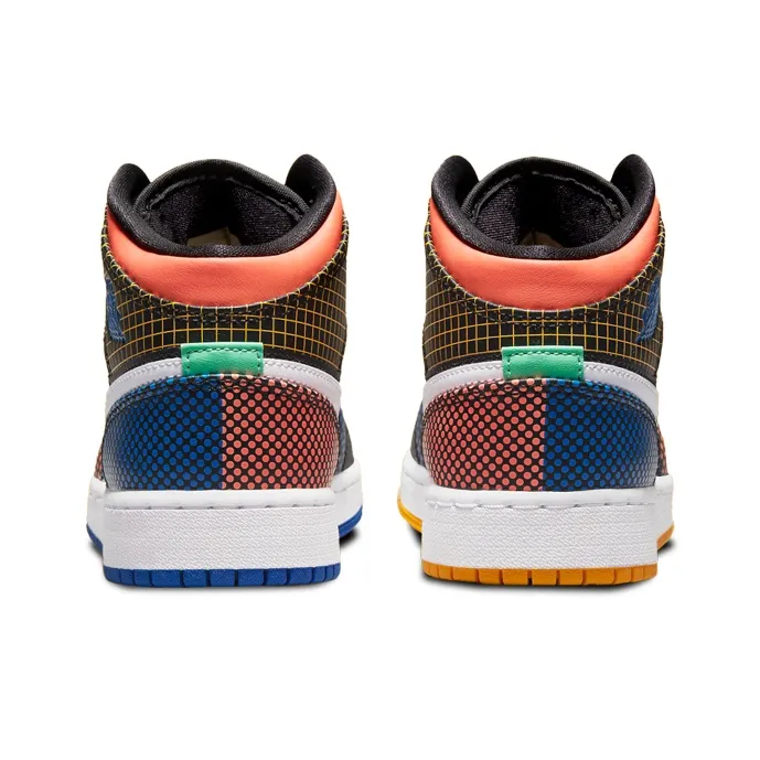 Jordan 1 Mid MMD Multi Color Grid GS-4