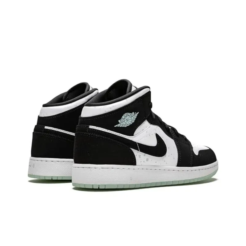 Jordan 1 Mid White Black Teal Tint GS-4
