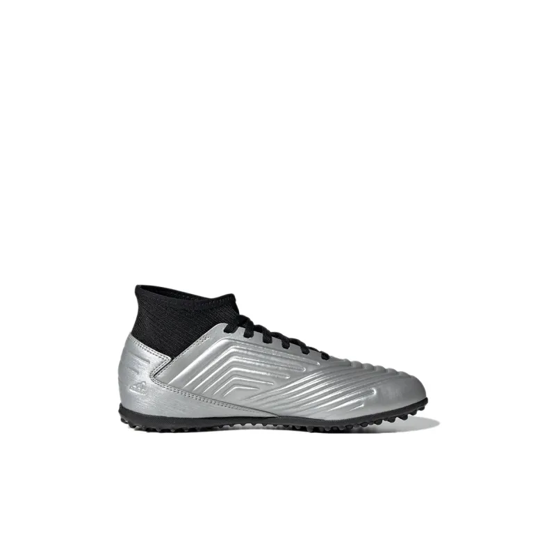 Adidas Predator Tango 19.3 Wear-Resistant Mid-Top Kids' Soccer Shoes Silver Black Patchwork Children Aged 3-7 Years Old-1