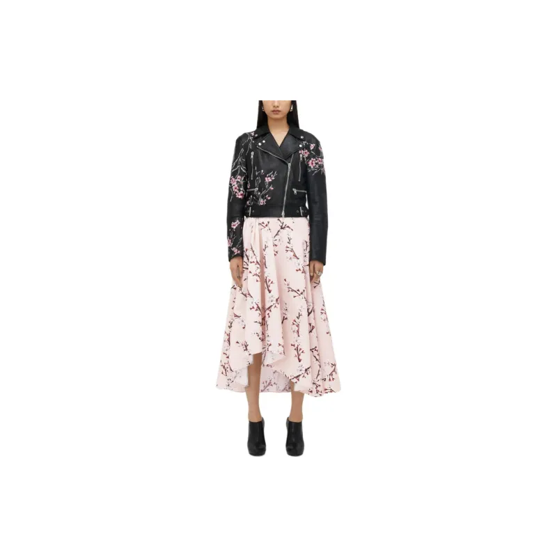 Alexander McQueen Blossom Asymmetric Midi Skirt-1