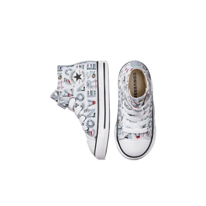 Converse Chuck Taylor All Star Anti Slip Wear Resistant High Top Toddler Shoes White Light Blue Infant And Toddler-3