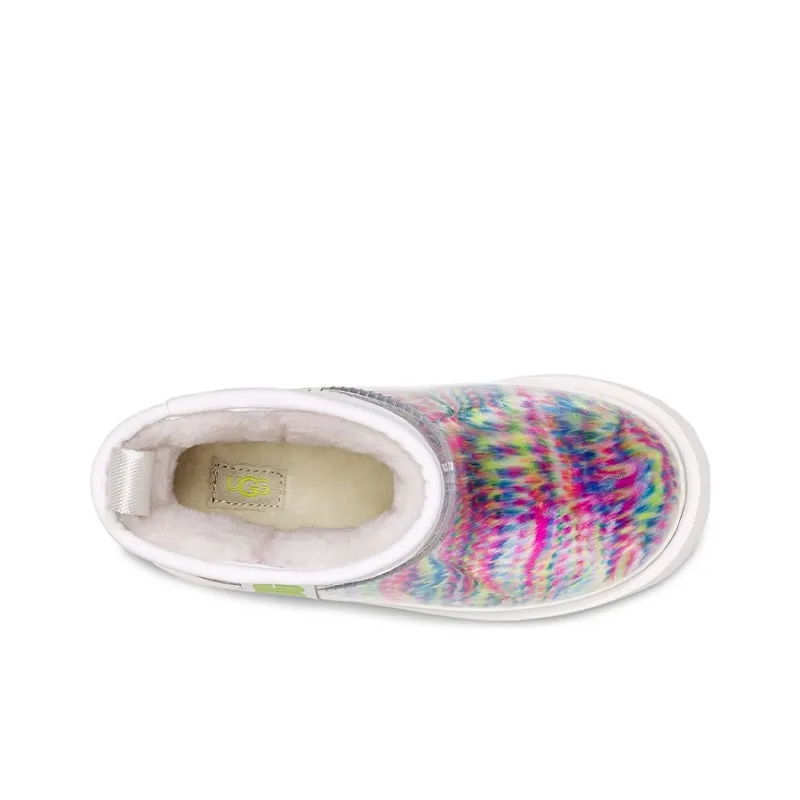 UGG Classic Clear Mini Pixelate Boot White Kids-4