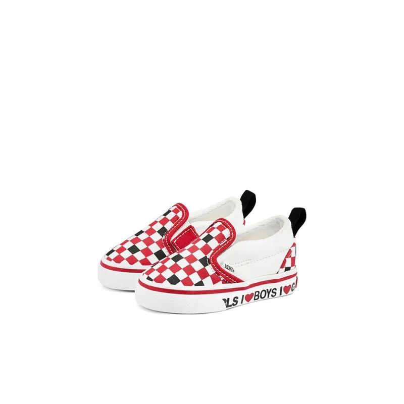 Vans Slip-On  Classic  V Toddler 'Checkerboard - I Heart'-1