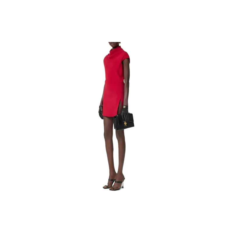 VERSACE Draped Straight Hem Mini Dress-3